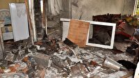 Bomba gibi patladı ev savaş alanına döndü