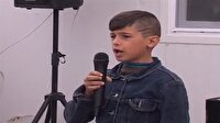 Suriyeli çocuk İstiklal Marşı'nı okudu