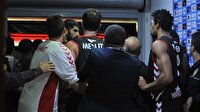 Basketbol maçında yumruklar konuştu