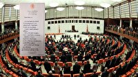 Vekilin mecliste aldığı not kameralara yansıdı