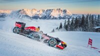 Formula 1 aracını kayak pistinde kullandı