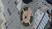 Taksim Meydanı’nın son hali havadan görüntülendi