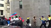 Paris'te Azerilere saldıran PKK'lıların kaçtığı anlar