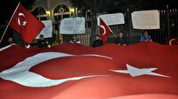 Türk Büyükelçilik binasında bayraklı nöbet