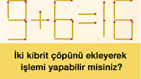 Kibrit çöpüyle matematik