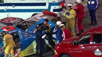 Nascar pilotları tekme tokat kavga etti