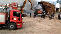 Samsun'da kereste fabrikasında yangın!