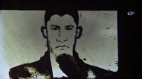 Şehit Ömer Halisdemir’in resmini kum sanatıyla çizdiler
