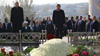 Cumhurbaşkanı Erdoğan Kerimov'un kabrini ziyaret etti