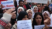 Halep'teki katliama Tunus'ta protesto