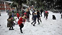 Hayatlarında ilk kez kar gören çocukların sevinci
