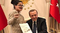Cumhurbaşkanı Erdoğan'ın portresini çizen Gülşah Külliye'de