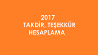 Takdir, teşekkür hesaplama! 2017 takdir, teşekkür hesaplama işlemi