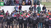 Amatör maçta yumruklar konuştu