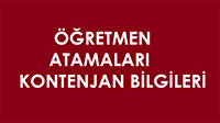 Öğretmen atamaları kontenjan dağılımı! Hangi bölümün kaç kontenjanı var?