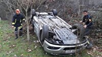 Zonguldak Haber: Otomobil takla attı: 2 yaralı