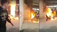 Yunanistan'da sınırdışı edilmek istenen Suriyeli kendini yaktı