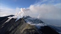 Etna'daki volkanik patlama drone ile görüntülendi