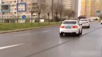 Trafik magandası kamerada
