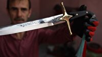 Bilal Erdoğan'a Osmanlı Tuğralı kılıç