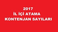 İl içi atama kontenjan listesi! il il atama kontenjanları!