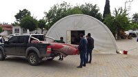 Depremzedeler için 180 çadır kuruldu