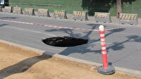 Beşiktaş'ta yol çöktü: Trafik durdu
