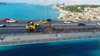 15 Temmuz Şehitler Köprüsü’ndeki çalışmalar havadan görüntülendi