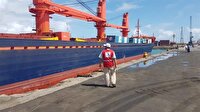 Yardım gemisi 'Sebat' Mogadişu limanına yanaştı