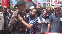 Şehit cenazesinde polisin gözyaşlarını sildiler