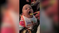 Böyle iştahla yemek yiyen bebek görmediniz