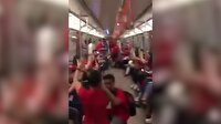 Metroda "Tayyip Erdoğan" tezahüratı sosyal medyayı salladı