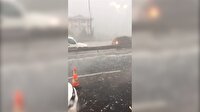 İstanbul'a ceviz büyüklüğünde dolu yağdı!