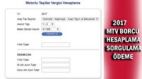MTV vergi borcu sorgulama hesaplama! MTV borç ödeme! Motorlu Taşıtlar Vergisi