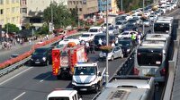 D-100'de zincirleme kaza