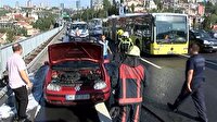 15 Temmuz Şehitler Köprüsü'nde araç yangını
