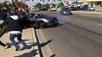 Porshe ile dönmeye çalıştı bir sürü insana çarptı