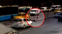 Şişli'de dikkatsiz yaya iki yönden de gelen araçların altında kaldı