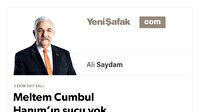 Meltem Cumbul Hanım'ın suçu yok…