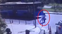Şişli'de otobüsün altında kalmaktan son anda kurtuldular