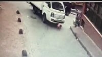 Kamyonet minik çocuğu böyle ezdi