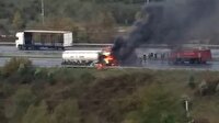 Dev tanker alevlere teslim oldu
