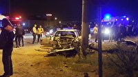 Denizli'de iki otomobil çarpıştı: 1 ölü 11 yaralı