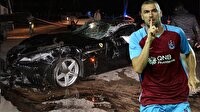 Burak Yılmaz'ın aracı takla attı