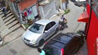 Freni boşalan otomobil dehşet saçtı