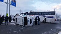 Öğrenci servisi ile yolcu otobüsü çarpıştı: 18 yaralı