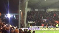 Taraftarlar kartopu savaşı yaptı