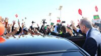 Cumhurbaşkanı Erdoğan'a Novakşot'ta coşkulu karşılama