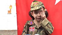 Afrin'deki babasına seslenirken gözyaşlarına boğuldu