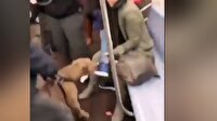 Metroda pitbull dehşeti kamerada